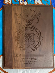 Air Force - Security Forces Badge Plaque - Pikes Peak Laser Creations