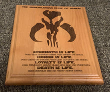 Load image into Gallery viewer, Star Wars - Mandalorian Code Plaque - Pikes Peak Laser Creations
