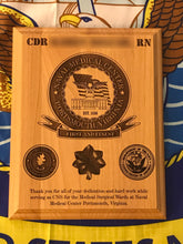 Load image into Gallery viewer, Navy - PCS/ETS Plaque - Pikes Peak Laser Creations
