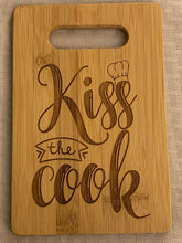 Load image into Gallery viewer, Kiss the Cook - Funny Cutting Board - Pikes Peak Laser Creations

