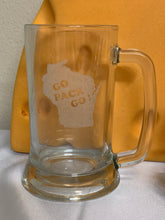 Load image into Gallery viewer, Green Bay Packers - Go Pack Go Beer Mug 16oz - Pikes Peak Laser Creations
