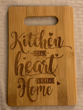 Load image into Gallery viewer, Kitchen the Heart of the Home - Sentimental Cutting Board - Pikes Peak Laser Creations
