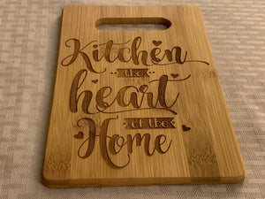 Kitchen the Heart of the Home - Sentimental Cutting Board - Pikes Peak Laser Creations