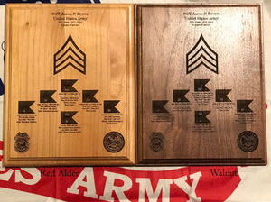 Army - Promotion/Retirement Plaque - Pikes Peak Laser Creations