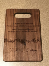 Load image into Gallery viewer, Lord of the Rings - Food and Cheer and Song Above Hoarded Gold - JRR Tolkien Quote Cutting Board - Pikes Peak Laser Creations
