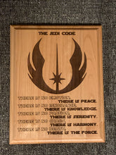 Load image into Gallery viewer, Star Wars - Jedi Code Plaque - Pikes Peak Laser Creations
