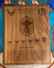 Load image into Gallery viewer, Air Force - Promotion Plaque - Pikes Peak Laser Creations
