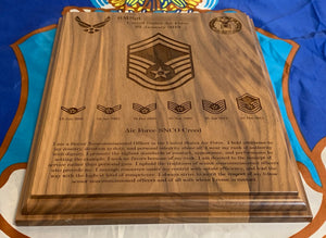 Air Force - Promotion Plaque - Pikes Peak Laser Creations
