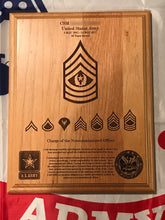 Load image into Gallery viewer, Army - Promotion/Retirement Plaque - Pikes Peak Laser Creations
