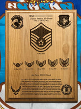 Load image into Gallery viewer, Air Force - Promotion Plaque - Pikes Peak Laser Creations
