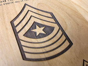 Marine Corps - Staff NCO Promotion/Retirement Plaque - Pikes Peak Laser Creations