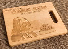 Load image into Gallery viewer, Star Wars - Come to the Dark Side We Have Cookies Cutting Board - Pikes Peak Laser Creations
