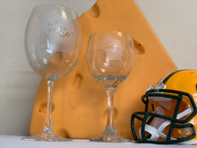Load image into Gallery viewer, Green Bay Packers - Go Pack Go Red Wine Glass 10.5oz - Pikes Peak Laser Creations
