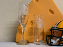 Load image into Gallery viewer, Green Bay Packers - Go Pack Go Champagne Flute 6oz - Pikes Peak Laser Creations
